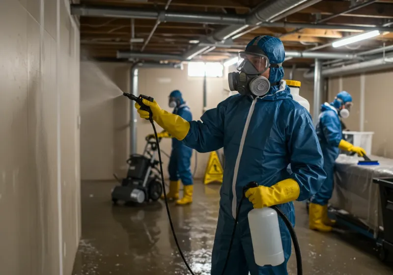 Basement Sanitization and Antimicrobial Treatment process in Palo Alto County, IA