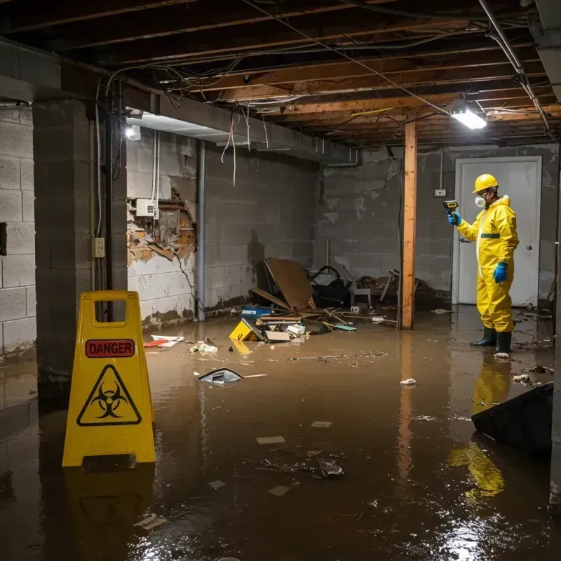 Flooded Basement Electrical Hazard in Palo Alto County, IA Property